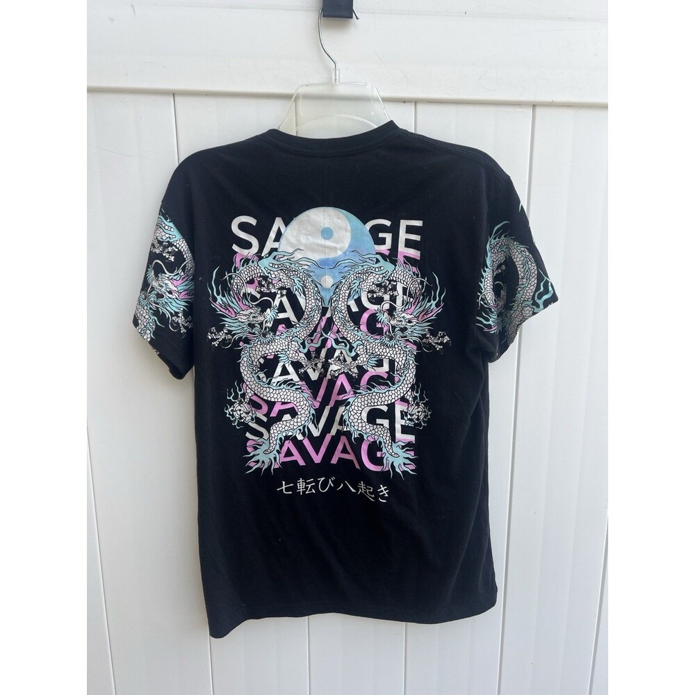Weekend Warrior Savage Graphic Shirt Asian Dragon Size Medium